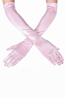 Длинные атласные оперные перчатки розового цвета для создания эффектного вечернего образа на выпускной бал купить в салоне Princesse de Paris в СПБ.