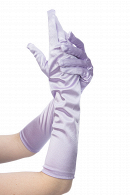 Длинные атласные оперные перчатки темно-синего цвета для создания эффектного вечернего образа купить в салоне Princesse de Paris в СПБ.