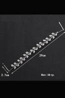 Мягкая диадема МД001 со стразами, цвет серебро в свадебном салоне Princesse de Paris