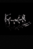 Мягкая диадема МД009 с цирконами, цвет белое золото в свадебном салоне Princesse de Paris