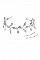 Мягкая диадема МД009 с цирконами, цвет белое золото в свадебном салоне Princesse de Paris