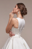 Пышное длинное свадебное платье Валенсия фуксия. Свадебный салон Princesse de Paris СПБ