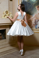 Короткое пышное вечернее платье МОНИКА в стиле стиляги или Барби купить недорого в салоне Princesse de Paris в спб.