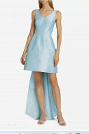 Короткое вечернее платье ТОФА голубого цвета со съемным бантом купить недорого в салоне Princesse de Paris в СПБ