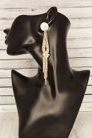 Оригинальные серьги-водопад SZ07 в необычном благородном цвете розовое золото под вечернее платье на выпускной и корпоратив купить недорого в салоне Princesse de  Paris в СПБ.