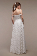 Свадебное платье-бюстье Лавли - А-силуэт, карманы, молодежное, необычное