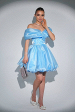 Голубое короткое пышное вечернее платье ВИОЛА
