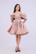 Короткое пышное вечернее платье ВИОЛА капучино в стиле БЕБИ ДОЛЛ